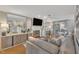 Stylish living room featuring a fireplace and comfortable seating arrangements at 1600 S Wade Ave, Garner, NC 27529
