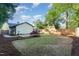 The backyard with an easy to maintain yard is perfect for entertaining or relaxation at 206 Bickett Blvd, Raleigh, NC 27608