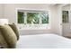 Bright bedroom featuring a bay window with a view and a white door at 206 Bickett Blvd, Raleigh, NC 27608