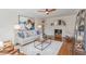 Comfortable living room with a fireplace, hardwood floors, and stylish decor at 206 Bickett Blvd, Raleigh, NC 27608