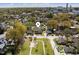 Aerial view showcases the neighborhood and nearby parks at 211 Hargrove St St, Durham, NC 27701