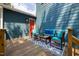 Cozy wooden deck features comfortable seating perfect for outdoor gatherings at 211 Hargrove St St, Durham, NC 27701