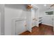 Spacious walk-in closet with custom shelving and hardwood floors offers ample storage at 211 Hargrove St St, Durham, NC 27701