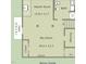 Basement floor plan featuring a rec room, hearth room, bath and a storage area at 2417 Lawrence Dr, Raleigh, NC 27603