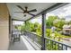 Spacious front porch with ceiling fan provides a serene spot to enjoy the neighborhood views at 315 Oakwood Ave, Raleigh, NC 27601