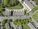 Aerial view of the community showcasing the townhomes and the surrounding area at 4210 Brynwood Ave, Durham, NC 27713