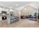 Inviting living space with an open floor plan seamlessly connecting the kitchen and living room at 4304 S Greg Allen Way, Oxford, NC 27565
