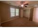 Bedroom features a ceiling fan and a closet at 66 Saddle Ln, Lillington, NC 27546