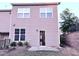 The back of this home has a door for easy access to the backyard and a small patio area at 743 Silver Stream Ln, Cary, NC 27519