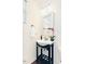 Elegant powder room featuring a pedestal sink, decorative mirror, and neutral decor at 743 Silver Stream Ln, Cary, NC 27519
