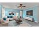 Bright living room with modern furniture and decor, perfect for relaxing and entertaining guests at 8812 Forester Ln, Apex, NC 27539