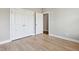 Bedroom with double closets and hardwood floors at 9220 Yardley Town Dr, Wake Forest, NC 27587