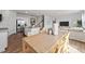Bright dining area featuring modern furnishings with seamless flow into the kitchen and living spaces at 1017 Middlecrest Dr, Rocky Mount, NC 27804