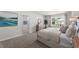 Bright main bedroom with a view, featuring neutral walls, carpet and bedding for a peaceful atmosphere at 1017 Middlecrest Dr, Rocky Mount, NC 27804