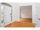 Inviting foyer featuring hardwood floors and a bright entryway with natural light at 103 Caymus Ct, Cary, NC 27519
