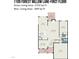 Detailed first floor layout featuring living, dining, kitchen, bedroom, and garage spaces at 1109 Forest Willow Ln, Morrisville, NC 27560
