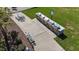 Aerial view of the community grilling area with five stainless steel grills at 1126 Russet Ln, Apex, NC 27523