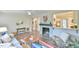 Bright and airy living room with a fireplace and an open concept layout, ideal for entertaining at 116 Crawford Rd, Hillsborough, NC 27278