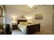 Relaxing bedroom featuring a comfortable bed with stylish decor and soft lighting at 201 Blithe Pl, Morrisville, NC 27560