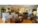 Cozy living space showcasing the connection to the kitchen and dining areas at 201 Blithe Pl, Morrisville, NC 27560