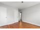 This bedroom features two closets, hardwood floors, and natural light at 229 Watson Dr, Burlington, NC 27217