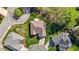 Aerial view of a single-Gathering home with well-manicured lawn nestled in a suburban cul-de-sac at 252 Shea Ct, Graham, NC 27253