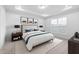 Serene bedroom featuring a tray ceiling, plush bedding, and coordinating decor at 2920 Huxley Way, Apex, NC 27502