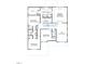 Second floor plan highlighting a main bedroom, three additional bedrooms, and a central laundry area at 3194 Armeria Dr, Apex, NC 27502
