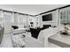 Bright, open living room with modern furniture and a view of outdoors at 4015 Jasper Olive Rd # 30, Apex, NC 27523