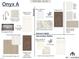 Selection of interior finishes, including tile, quartz, cabinets and paint colors, for kitchen and bath at 4015 Jasper Olive Rd # 30, Apex, NC 27523