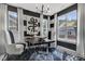 Bright office with striped walls, desk, and patterned rug at 4015 Jasper Olive Rd # 30, Apex, NC 27523