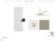 Bedroom three featuring alabaster colored walls and ceiling plus a white ceiling fan and door at 406 Columbia Dr, Raleigh, NC 27604