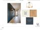Foyer with accent wall, flooring, lighting, and paint options at 406 Columbia Dr, Raleigh, NC 27604