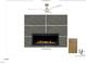 The Gathering room features a modern fireplace with 24x48 gray wall tiles and a white ceiling fan at 406 Columbia Dr, Raleigh, NC 27604