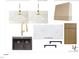 Kitchen design board featuring a sink, marble countertop, lighting and cabinets at 406 Columbia Dr, Raleigh, NC 27604