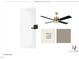 The primary suite features Alabaster SW7008 walls, trim and ceiling and a black ceiling fan at 406 Columbia Dr, Raleigh, NC 27604