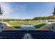 View of the baseball field from stadium seating in Holly Springs, North Carolina at 4912 Sunset Forest Cir, Holly Springs, NC 27540