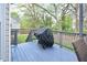 Outdoor patio with covered grill area and view of large backyard at 600 Old Farm Rd Rd, Graham, NC 27253