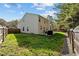 Spacious backyard with a deck perfect for outdoor dining and relaxation at 616 Branchview Dr, Durham, NC 27713