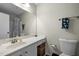 Bathroom with a large vanity, sink, and a shower with modern fixtures at 616 Branchview Dr, Durham, NC 27713