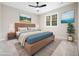 Bedroom featuring a large bed with a wooden frame at 6216 Valley Estates Dr, Raleigh, NC 27612