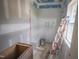 Shower with bench seat and recessed niche at 7436 Summer Tanager Trl, Raleigh, NC 27614