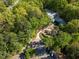Aerial view of community park with playground, walking paths, and ample green space at 812 Northclift Dr, Raleigh, NC 27609
