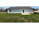 This home features a flat backyard with green grass at 99 Pate Landing Dr, Selma, NC 27576