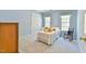 Cozy bedroom with blue walls and comfortable furnishings at 104 Buckeye Ln, Chapel Hill, NC 27516