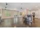 Spacious living room with dark wood floors and an open floor plan at 104 Lowe Wood Ct, Durham, NC 27703