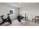 Bright room with fitness equipment including an exercise bike and weight bench at 1110 Bent Willow Dr, Durham, NC 27704