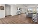 Spacious living area with hardwood floors providing seamless transition and featuring plenty of open space at 1110 Bent Willow Dr, Durham, NC 27704