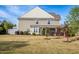 Spacious backyard with lush lawn and privacy landscaping, perfect for outdoor activities at 112 Red Admiral Ct, Hillsborough, NC 27278