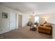 Upstairs living room with ample seating space and natural lighting at 112 Red Admiral Ct, Hillsborough, NC 27278